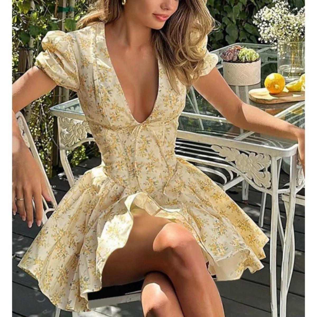 Romper Floral Print - 4XLフレンチフローラルドレスプラスサイズウエストシンチャーボディコンスリーブドレスセクシースリムフィットサマーアウトフィットバイラルボディシェイプシック