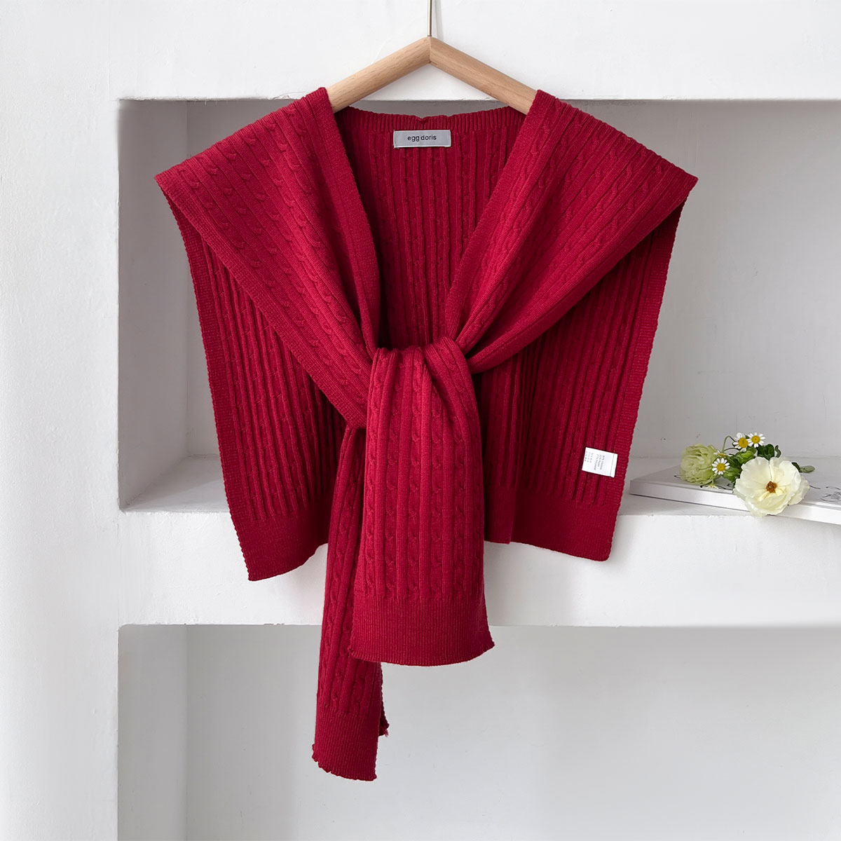 Blouse Off Shoulder - 新しい韓国秋ニットショール女性ブラウス肩偽襟ケープ学生スカーフ無地ネックガードスカーフ女性のための