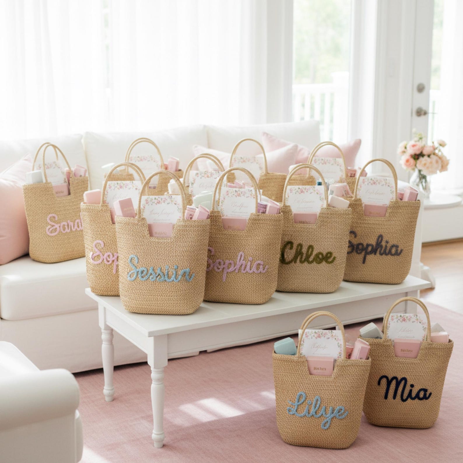 パーソナライズされたカスタムトートバッグ、ブライズメイドギフ - Tote Bag Beach のレビューと価格