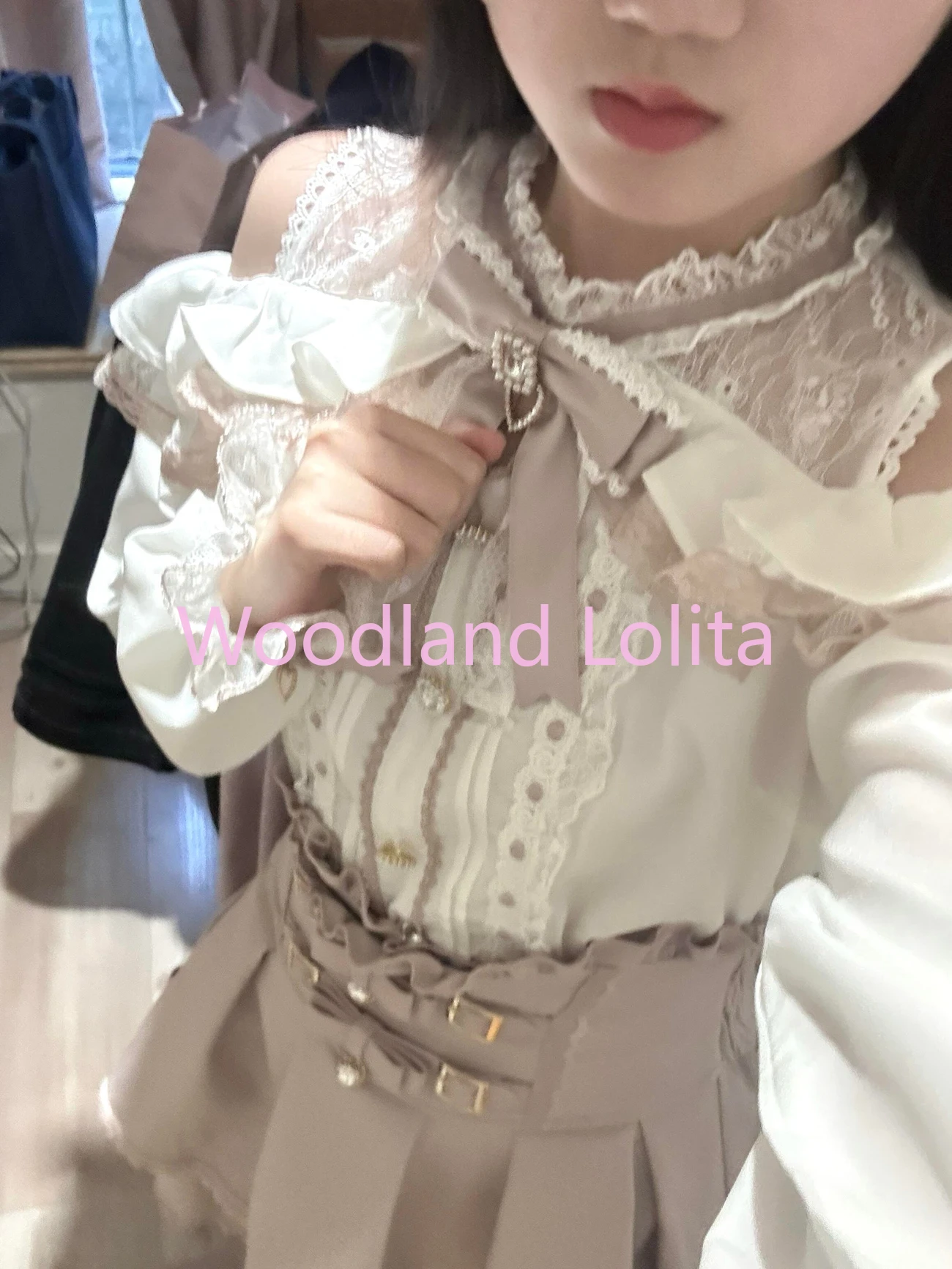 2027年、日本の可愛いショートスカートセット。甘いフリル、 - Blouse Off Shoulder のレビューと価格