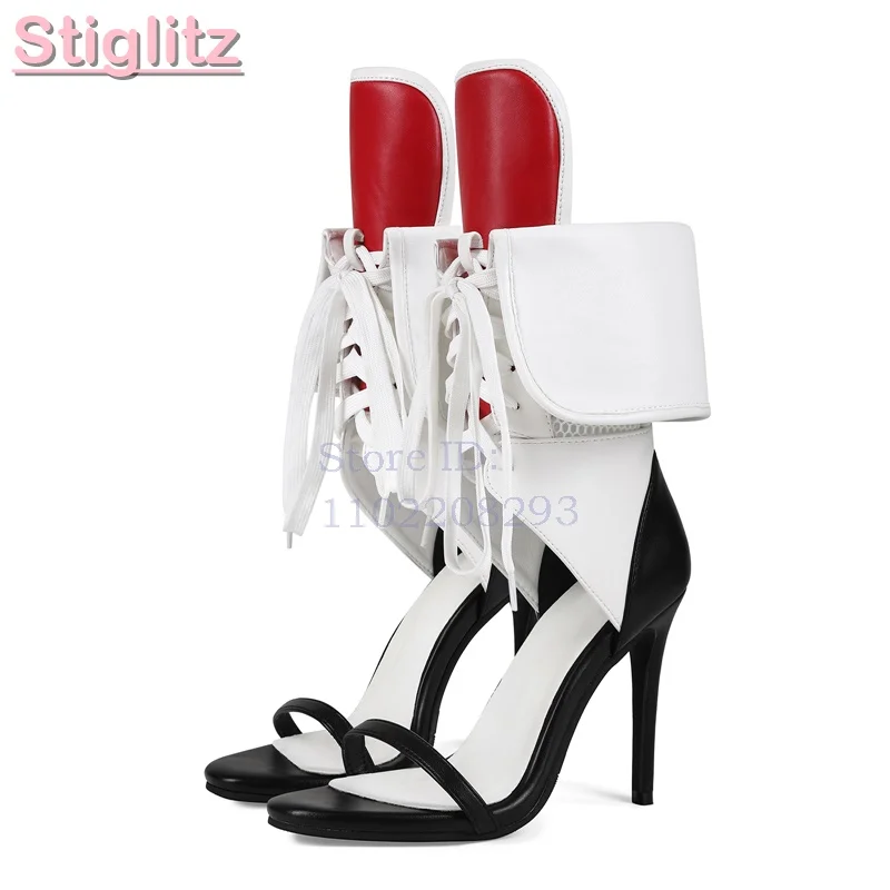 オリーブグリーンのストラップ付きグラディエーターサンダル。丸 - Sandal Strappy Heeled のレビューと価格