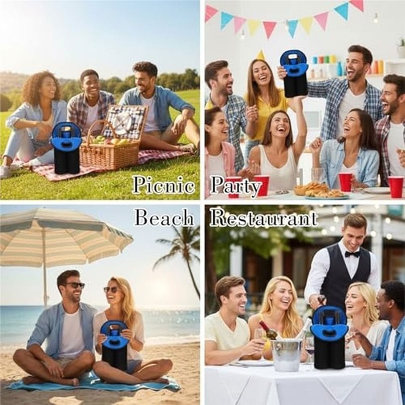 AAANワインキャリーバッグ。ボトルを保護し、持ち運びやすい - Tote Bag Beach のレビューと価格