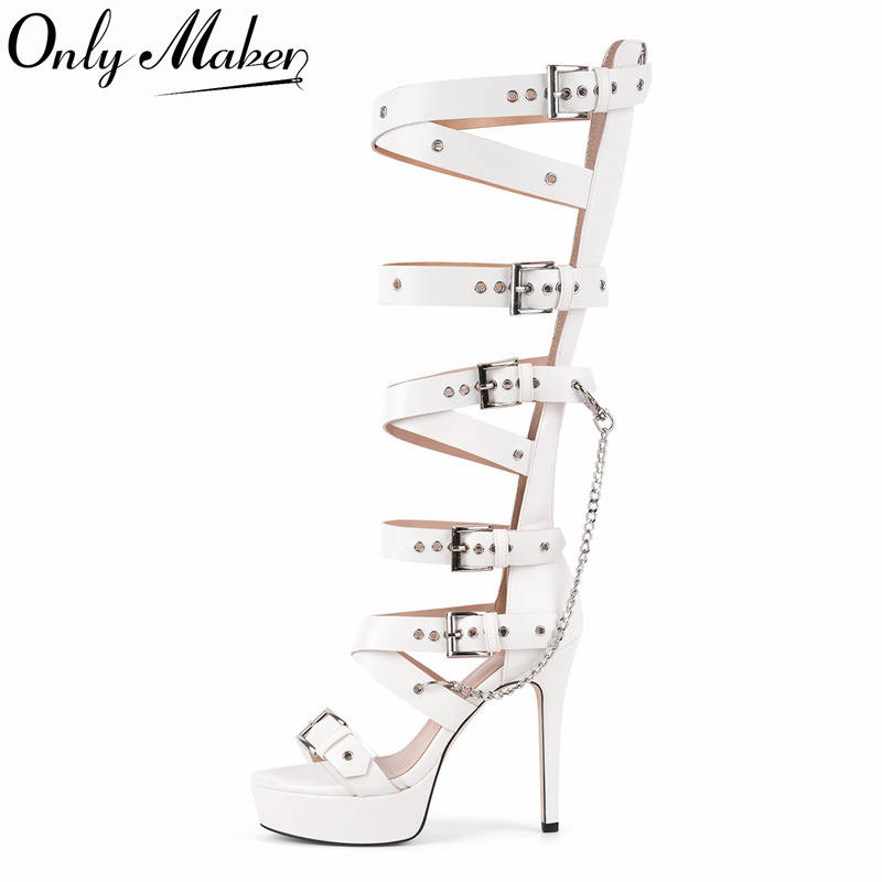 Onlymaker プラットフォーム ニーハイ アイレット  - Sandal Strappy Heeled のレビューと価格
