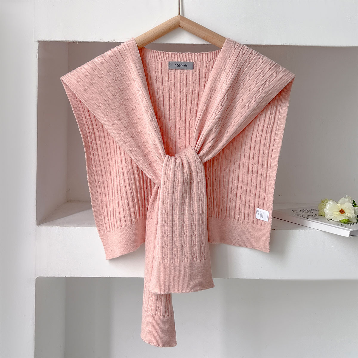 新しい韓国秋ニットショール女性ブラウス肩偽襟ケープ学生スカー - Blouse Off Shoulder のレビューと価格